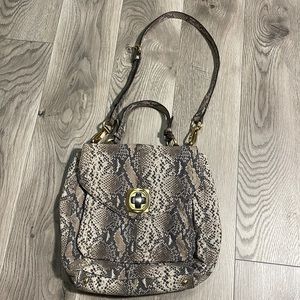 B Makowsky snake print purse